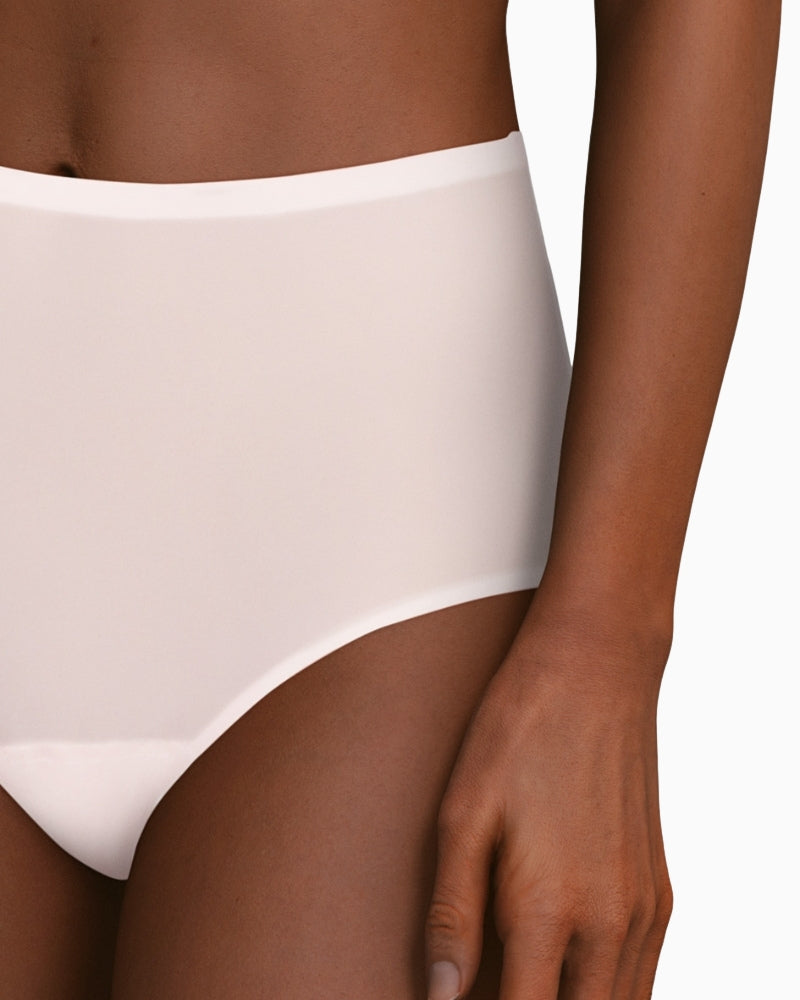 Chantelle Soft Stretch High Waist Briefs in pink fabric detail
