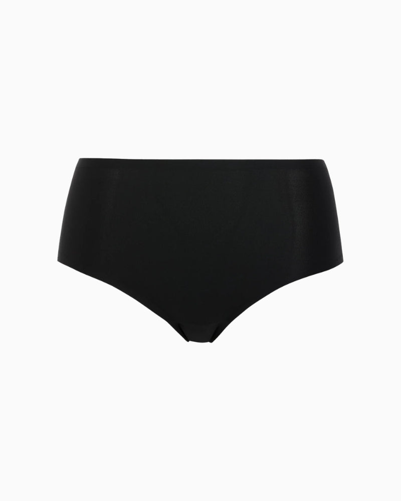 Chantelle Soft Stretch High Waist Thong in black fabric detail