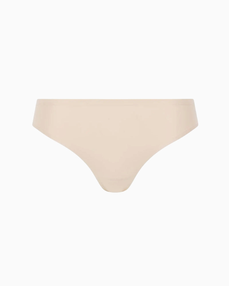 Chantelle Soft Stretch Thong in Golden Beige color fabric detail