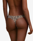 Chantelle Soft Stretch Thong in Leopard back view