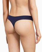 Chantelle Soft Stretch Thong in Navy back view