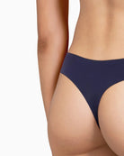 Chantelle Soft Stretch Thong in Navy closed-up detail