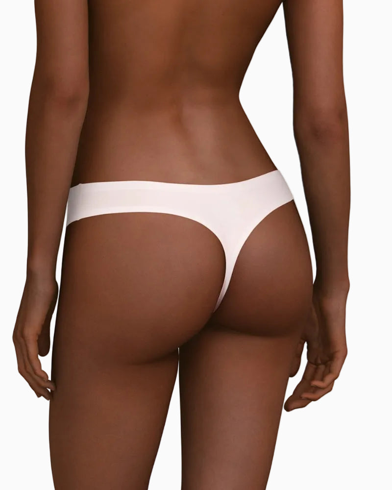 Chantelle Soft Stretch Thong in Pink back view