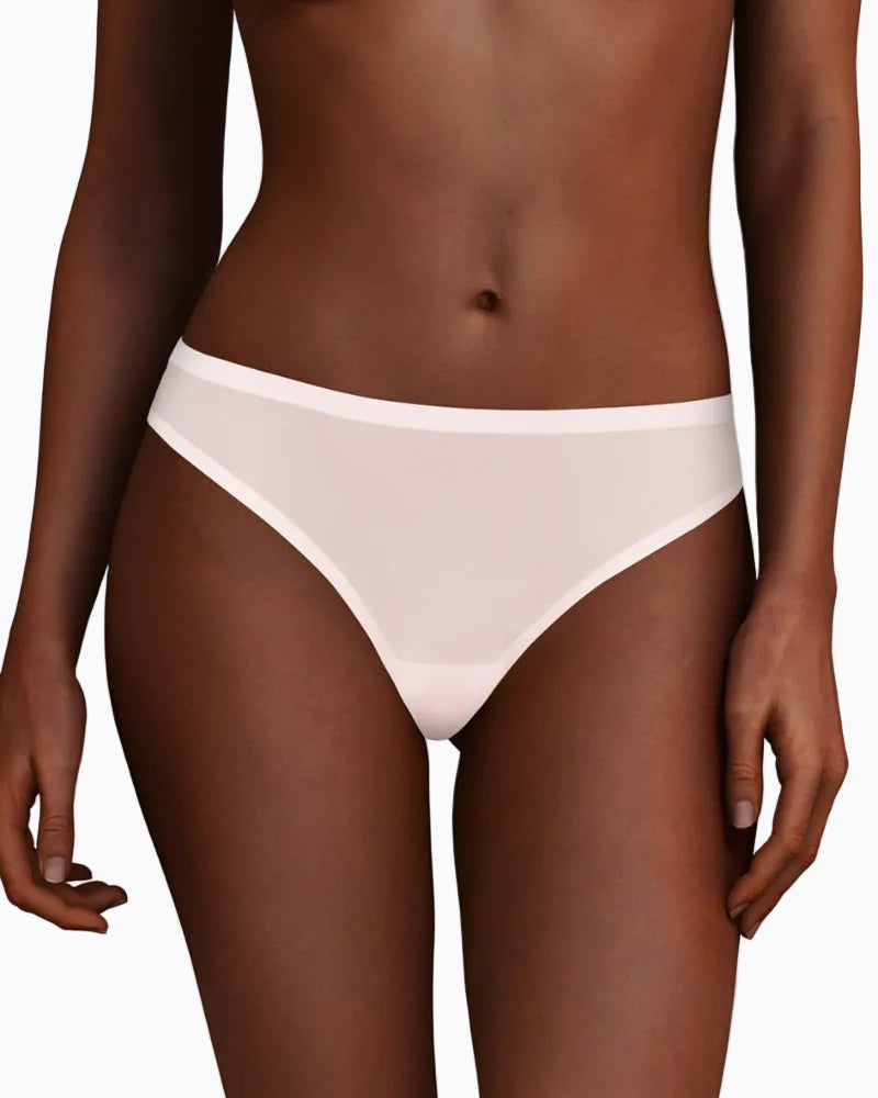 Chantelle Soft Stretch Thong in Pink front view