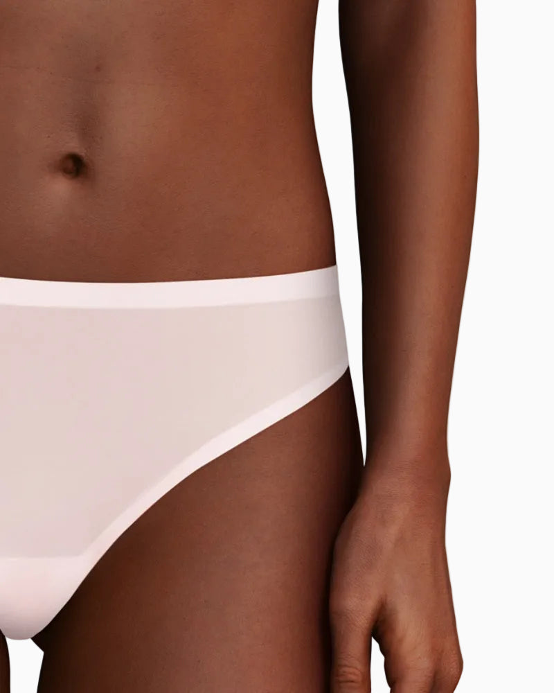 Chantelle Soft Stretch Thong in Pink waistband detail