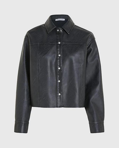 Ck Jeans - Faux Leather Relaxed Shirt 