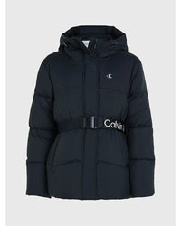 Ck Jeans - Logo Belt Short Puffer Jacket