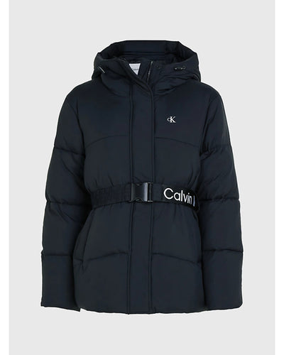 Ck Jeans - Logo Belt Short Puffer Jacket