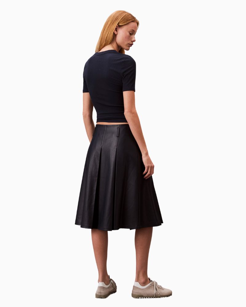 Back view of lightweight modal t-shirt with smooth finish