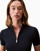 Close up  view of Calvin Klein nylon dress styled for everyday or occasion