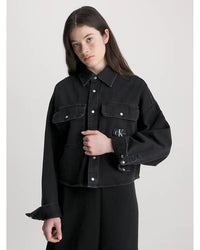 Ck Jeans - OVERSIZED CROP ROUNDED HEM SHIRT 