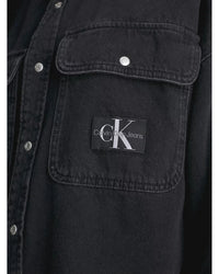 Ck Jeans - OVERSIZED CROP ROUNDED HEM SHIRT 