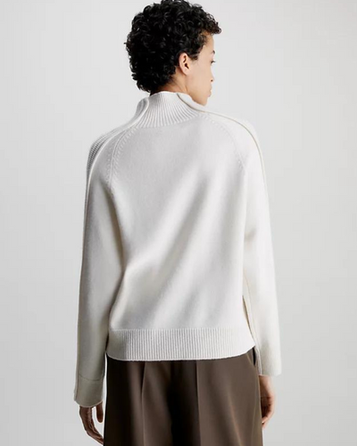 Ck Women - Recycled Wool Mock Neck Sweater 