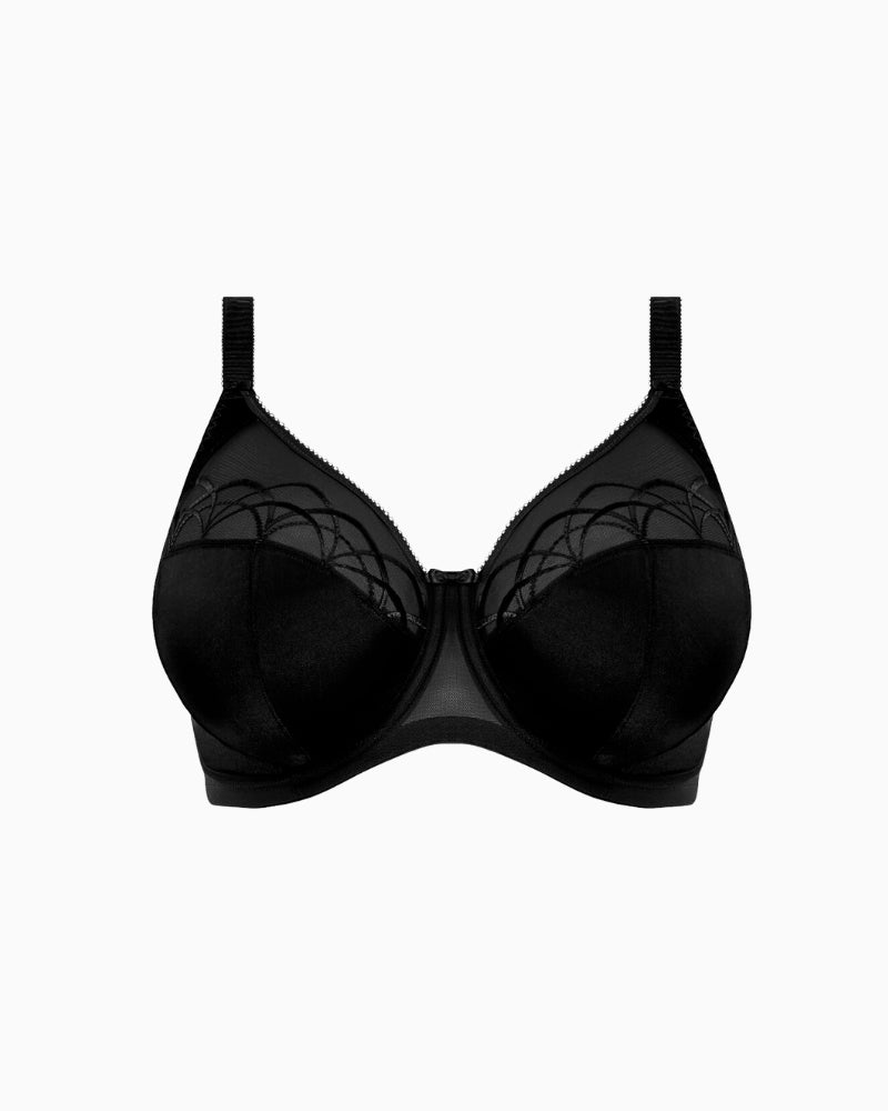 Elomi Full Cup Bra in black embroidered cup detail