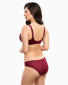 Back view of Agathe briefs in sheer tulle with soft finish