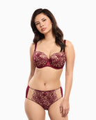 Front view of Empreinte Agathe briefs showing jewel detail