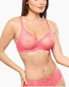 Empreinte Cassiopée full cup bra Electric Pink front view – Áines Boutique