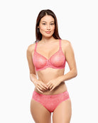 Woman wearing Empreinte Cassiopée full cup bra Electric Pink – Áines Boutique