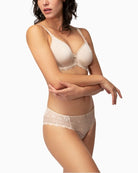 Creamy beige full cup spacer bra by Empreinte with seamless finish