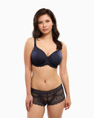 Invisible moulded bra in deep blue for fuller busts by Empreinte