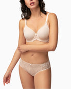Creamy beige full cup spacer bra by Empreinte with seamless finish