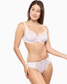 Woman wearing Empreinte Charlotte briefs white – Áines Boutique