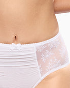 Close-up of Empreinte Charlotte embroidery detail – Áines Boutique