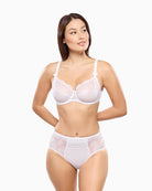 Woman wearing Empreinte Charlotte panty white – Áines Boutique