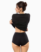 Empreinte Eclipse full brief black back view product – Áines Boutique