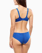 Empreinte Agathe balcony bra in blue back product view