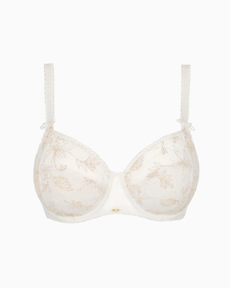 Empreinte Alix full cup bra in natural with floral semi-sheer cup detailing