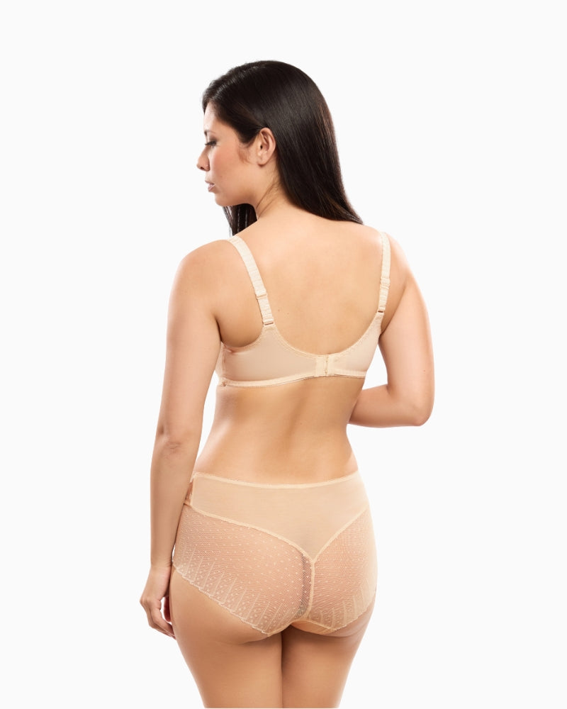 Back view of Empreinte Amour briefs with lace detail