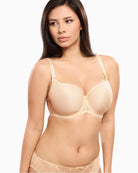 Full cup invisible bra with subtle pattern