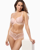 Empreinte Amour Spacer Bra in Baby Pink French lace detail