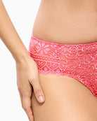 Empreinte Cassiopee Brief in Pink embroidery detail