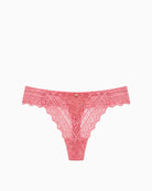 Empreinte Cassiopee thong in pink embroidery detail front panel