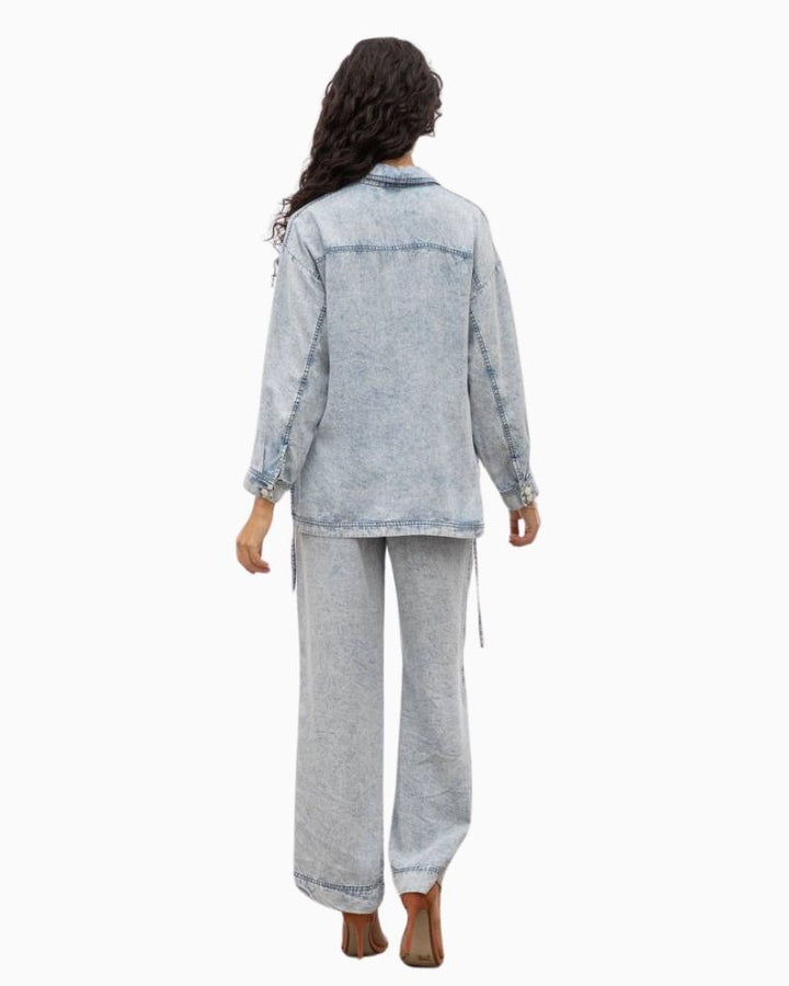 Eva Kayan - Denim-Print Jacket 
