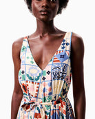FRNCH CONSORDIA Dress Mix & Match multi neckline detail