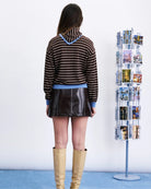 FRNCH Echarpe Cardigan in brown back view