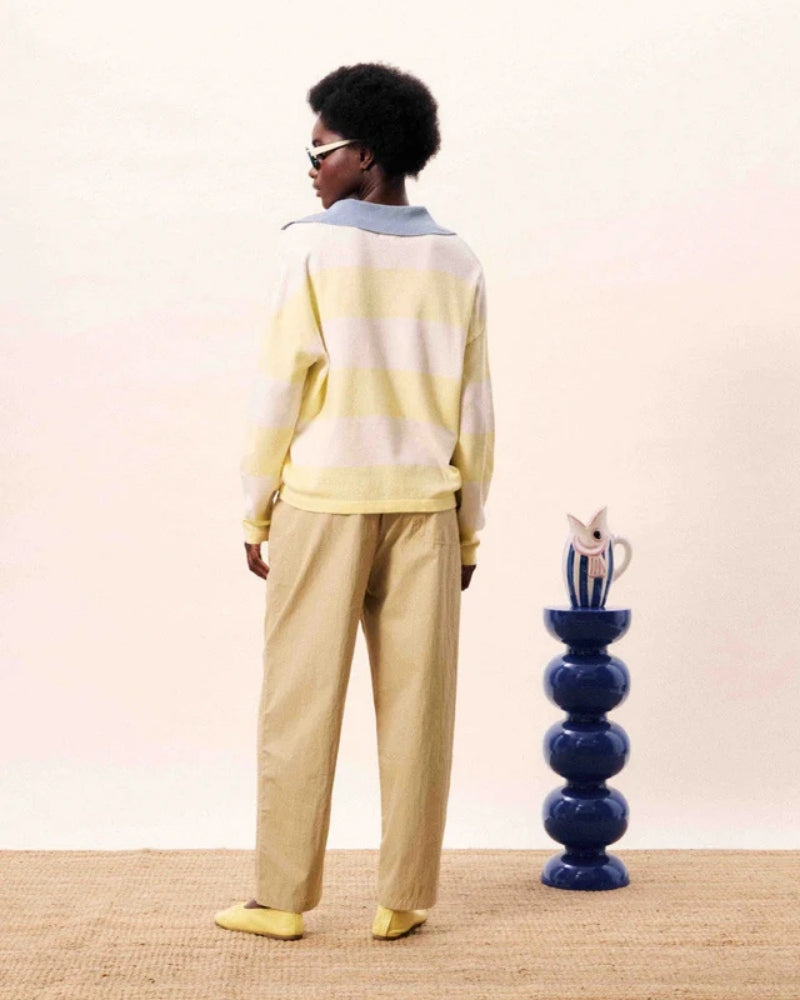 FRNCH Hydralis Butter Sweater Beurre back view