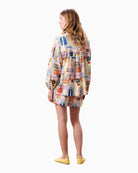 FRNCH Lapis shorts in multi colour back view
