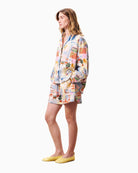 FRNCH Lapis shorts in multi colour side view