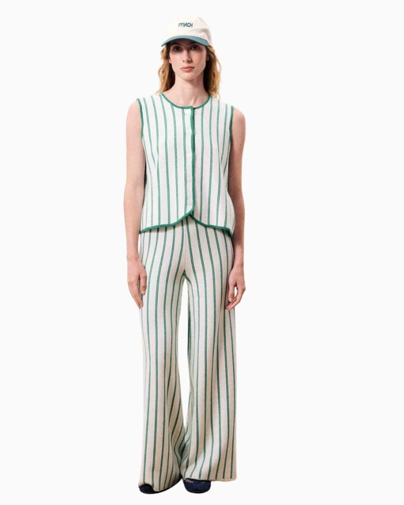 FRNCH Loquinhas Green Trousers front view
