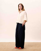 FRNCH MARESIAS cream blouse side view