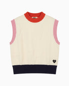FRNCH Mickle Vest in Cream front view