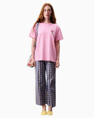 FRNCH Nymphaea T-shirt pink model wearing outfit view