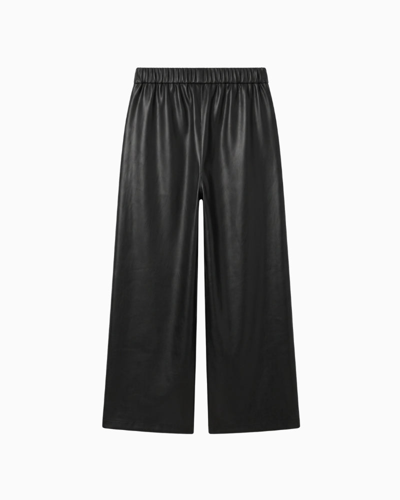 FRNCH Odaesan PU Trousers in Black back view