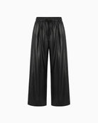 FRNCH Odaesan PU Trousers in Black front view