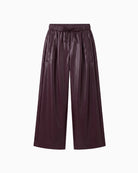 FRNCH Odaesan PU Trousers in Brown front view