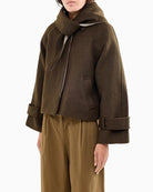FRNCH Pembroke Jacket in khaki side view
